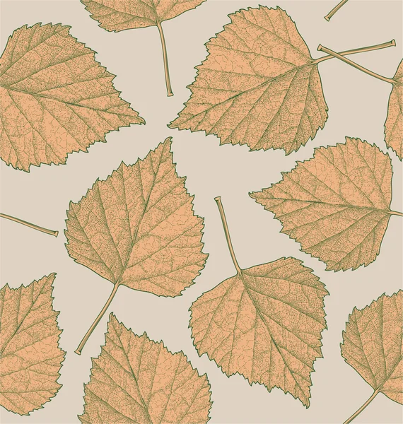 Seamless autumn leaves background — Stock Vector
