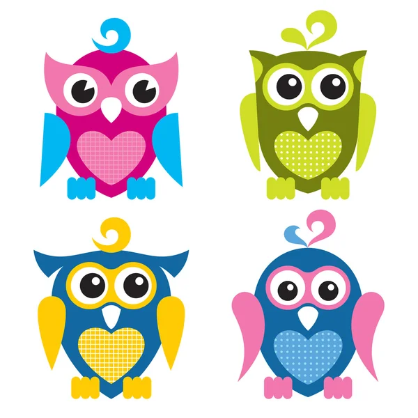 Cute Owls Vector Graphics