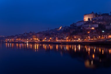 Porto by night clipart