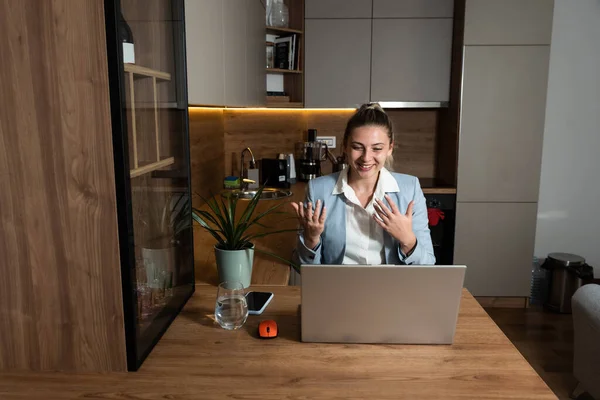 Young woman health care worker psychologist and psychotherapist talking online on web conference video call about how to reduce stress and anxiety in everyday life. Female psychical health expert