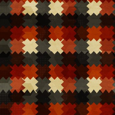 Vintage zig zag kırmızı seamless modeli