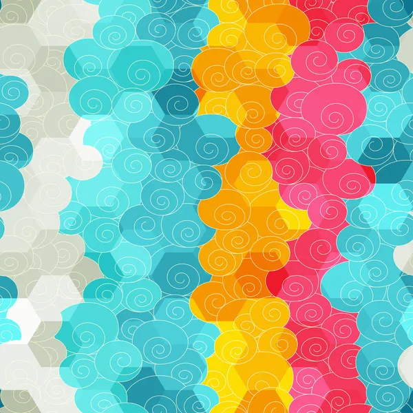 추상적인 색 원 완벽 한 패턴 — 스톡 벡터