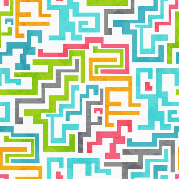 Abstrakcyjny wzór kolorowe geometryczny bezszwowe z moc grunge — Wektor stockowy