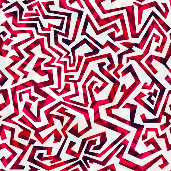 Абстрактные красные кривые бесшовный шаблон — стоковый вектор