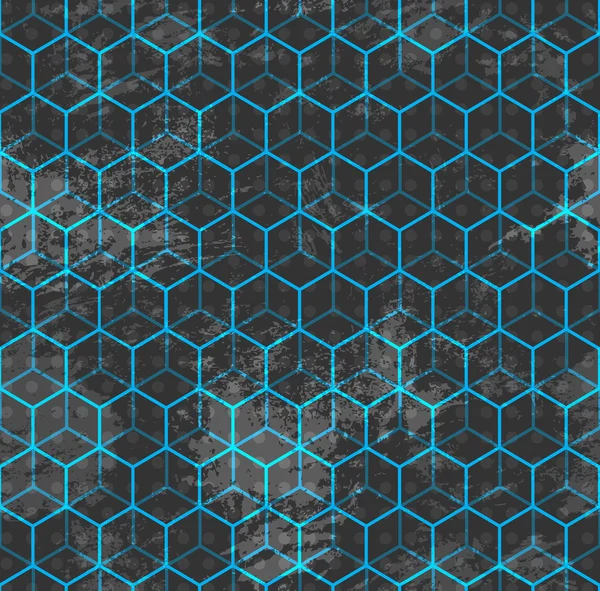 Cube bleu sans couture — Image vectorielle