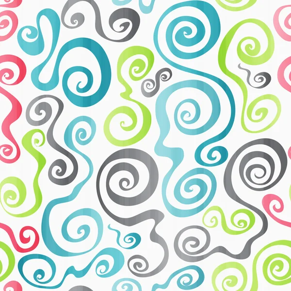 Colored spirals seamless pattern — Stock Vector