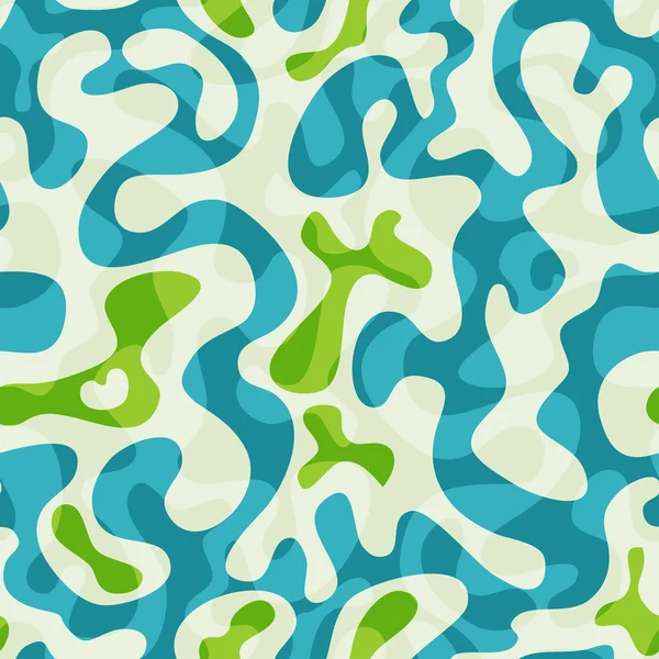Vert blobs motif sans couture — Image vectorielle