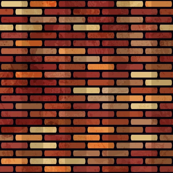 Гранж красный кирпич стены без швов — стоковый вектор