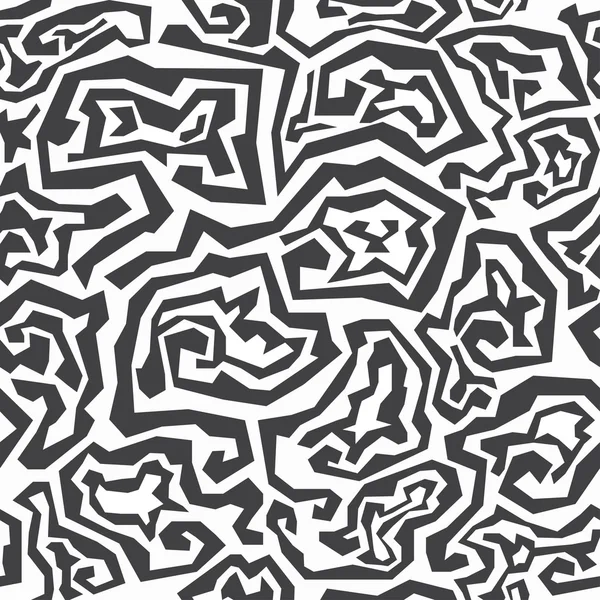 Labyrinthe monochrome motif sans couture — Image vectorielle