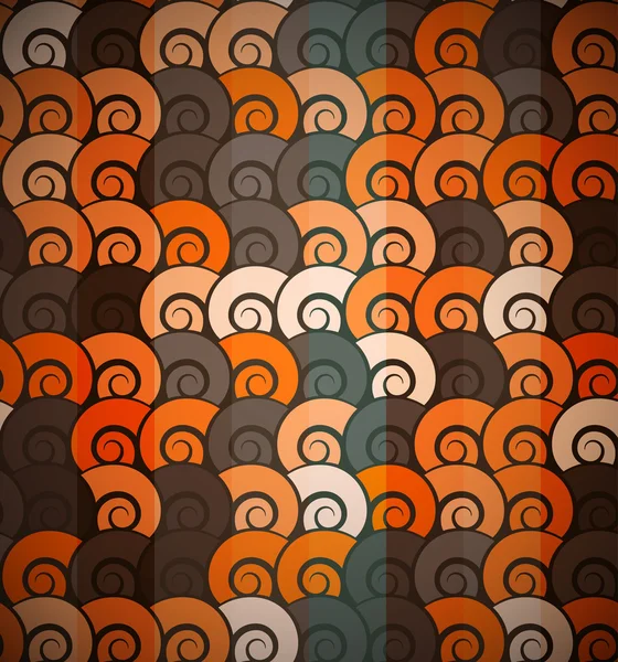 Πορτοκαλί spiral μοτίβο άνευ ραφής — Διανυσματικό Αρχείο