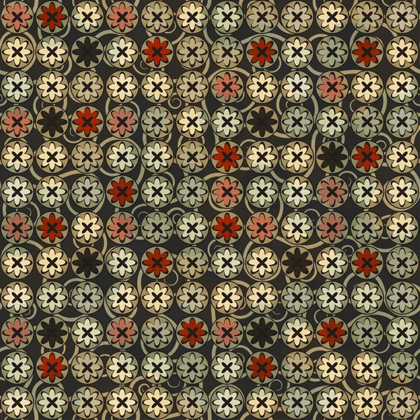 Fleurs vintage sans couture — Image vectorielle