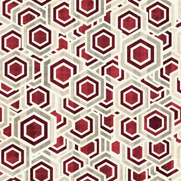 Losange vintage blanc et rouge sans couture — Image vectorielle
