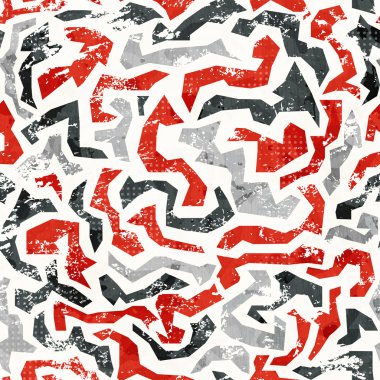 urban seamless pattern with grunge effect clipart