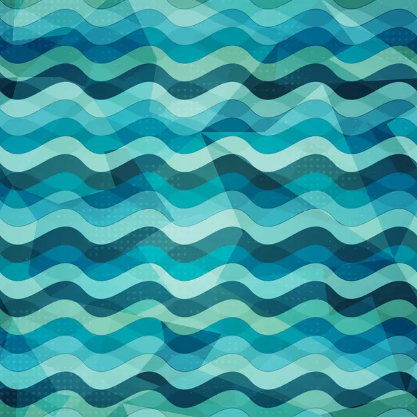 Vatten seamless mönster med grunge effekt — Stock vektor