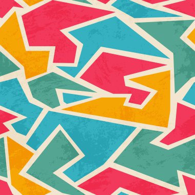 grunge etkisi ile seamless modeli renkli mozaik