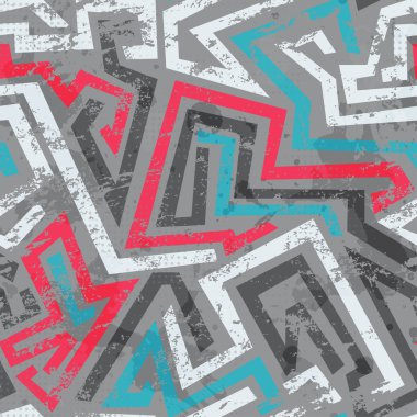 grunge colored graffiti seamless pattern clipart
