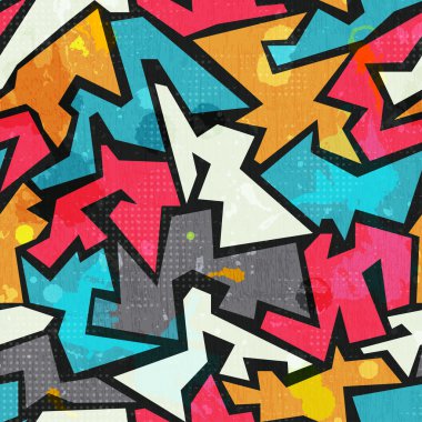 Grunge renkli graffity seamless modeli