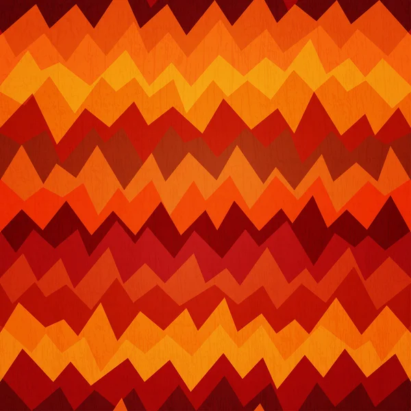 Fuego color zigzag patrón sin costura — Vector de stock