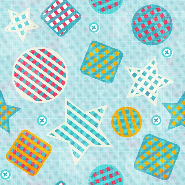 Figures de tissu motif sans couture — Image vectorielle