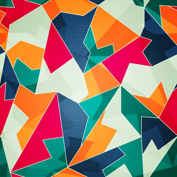 色付きの三角形のシームレスなパターン — ストックベクタ