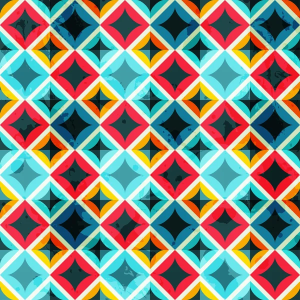 Grunge padrão sem costura mosaico colorido — Vetor de Stock