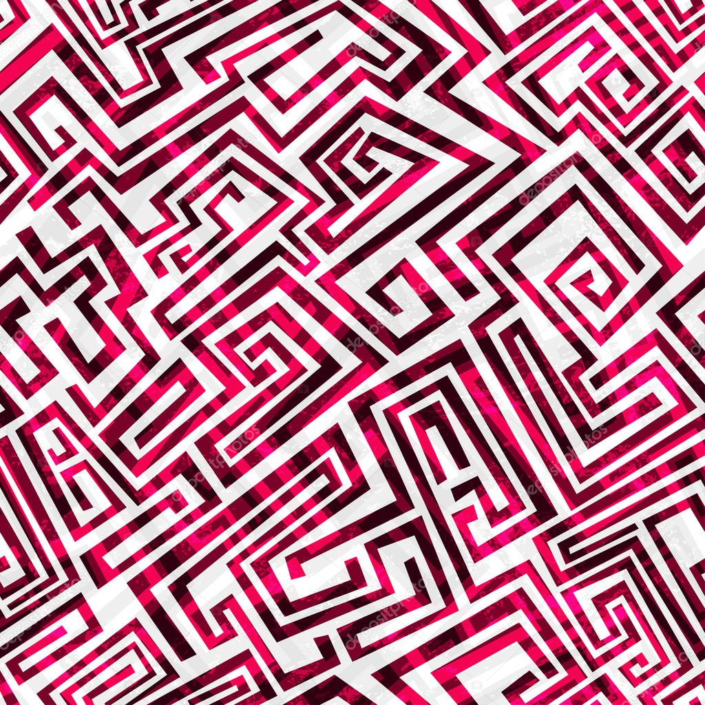 red maze seamless pattern