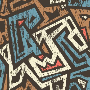 grunge etkisi ile Afrika seamless modeli