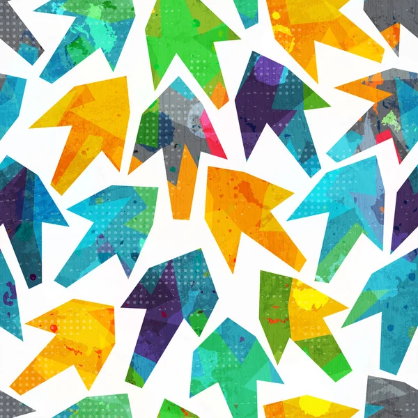 Flèches motif sans couture avec effet grunge — Image vectorielle