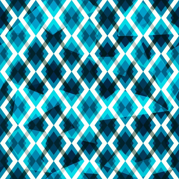 Diamants bleus motif sans couture — Image vectorielle