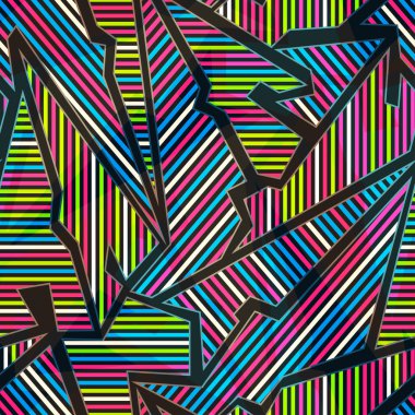 Neon geometrik seamless modeli