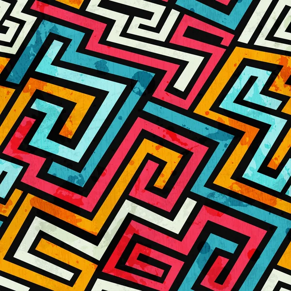 Graffiti lines seamless pattern — Stock Vector