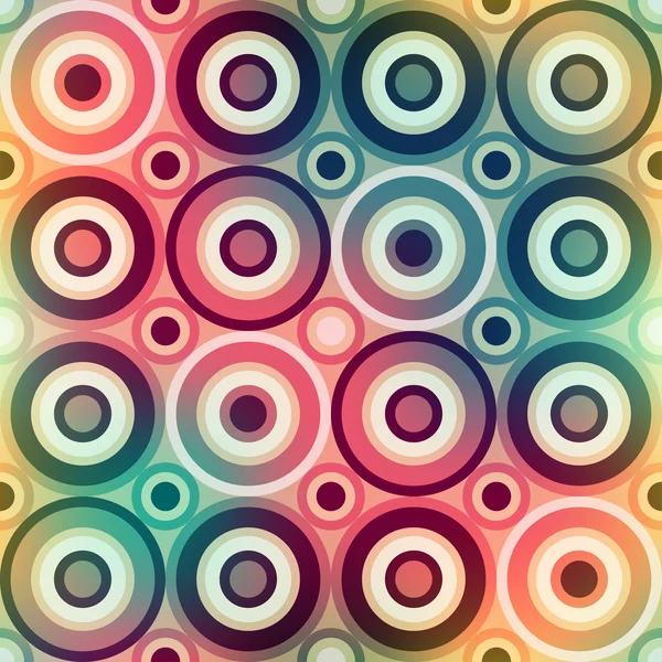 Psychedelische Farbkreis nahtlose Muster — Stockvektor