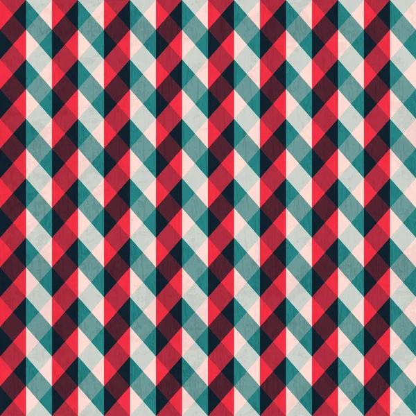 Red tissue seamless pattern with blue stripes — Stock Vector