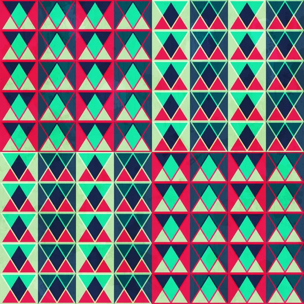 ビンテージの三角形のシームレスなパターン — ストックベクタ
