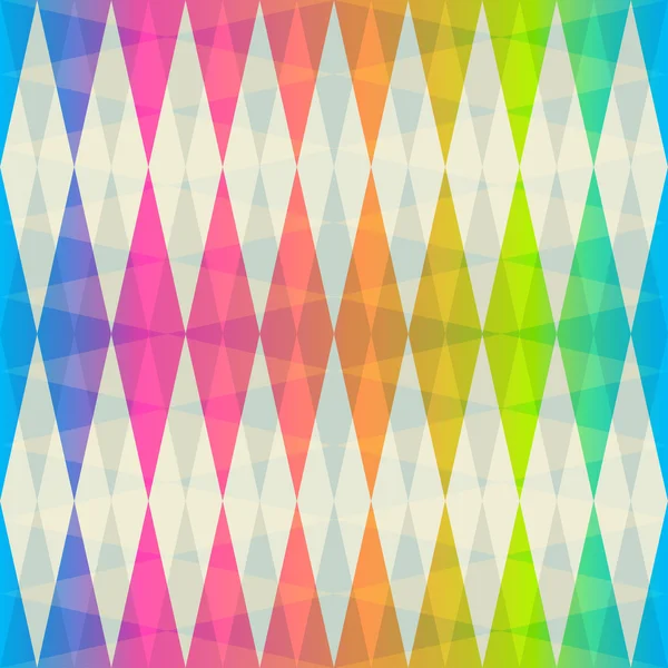 Rainbow rhombus seamless pattern — Stock Vector