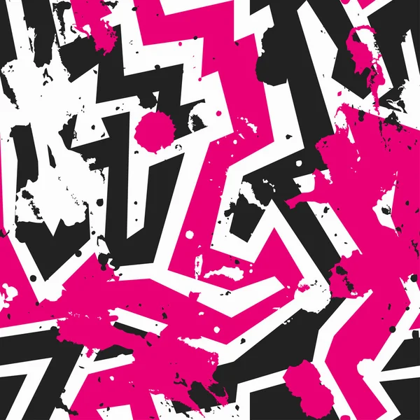 Labirinto rosa sem costura padrão com efeito blot — Vetor de Stock