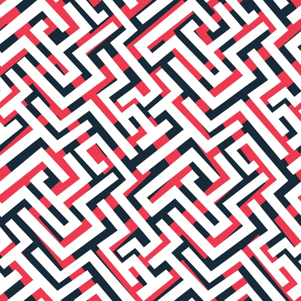 Red maze pattern — Stock Vector