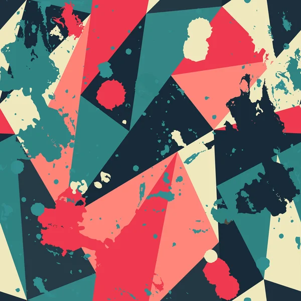 Triangle rétro motif sans couture avec effet blob — Image vectorielle