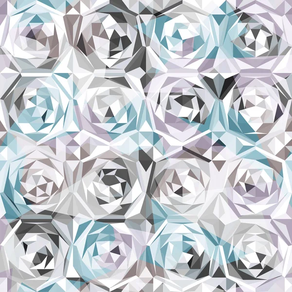 银色玫瑰无缝模式 — 图库矢量图片