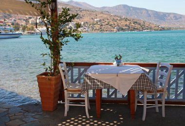 güzel açık Restoran (crete, Yunanistan)