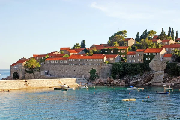 유명한 섬 호텔 Sveti Stefan, 몬테네그로 — 스톡 사진