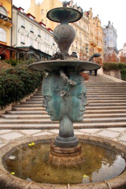 Fountain in Karlovy Vary clipart