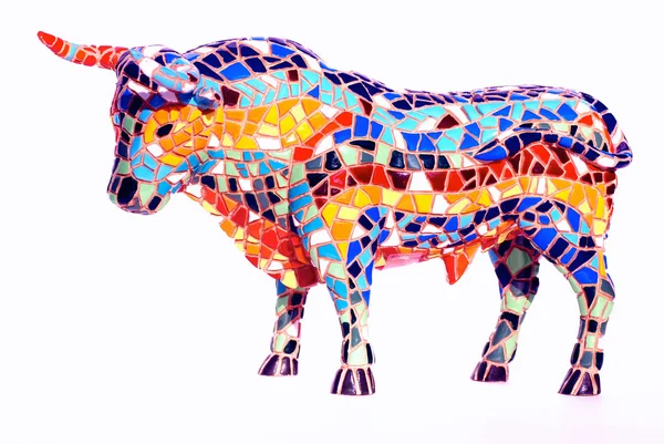 Bull in Gaudi style - spanish souvenir — Stock Photo, Image