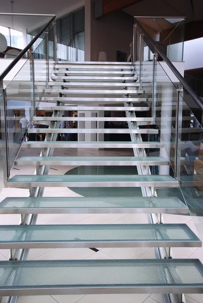 Modern glass staircase — Stock Photo, Image