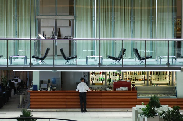 Contemporary hotel bar and lobby