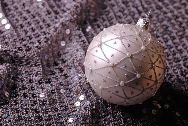 stock image Silver Christmas ball