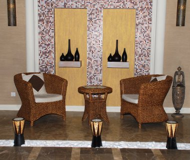 Rattan iç spa salon