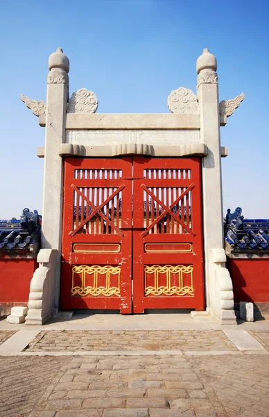 Ancienne porte dans le Temple du Ciel, Pékin . — Photo