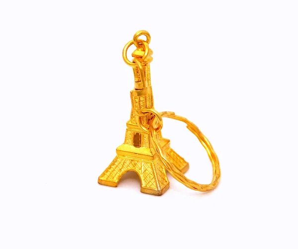 Bugiganga de torre eiffel de ouro — Fotografia de Stock