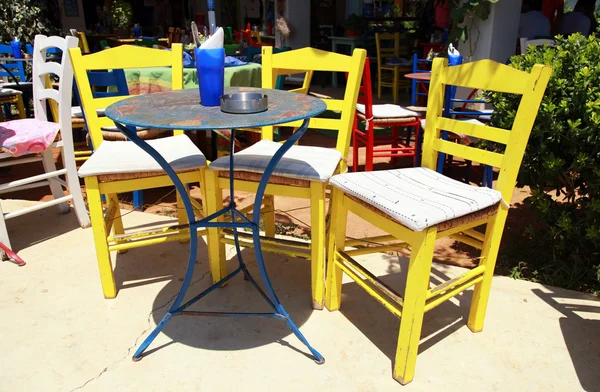 Outdoor cafe in Greece — Stock Photo, Image